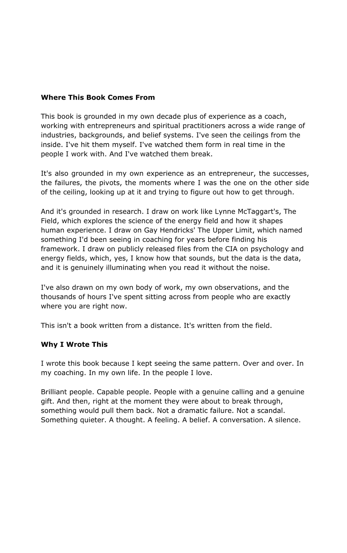 Beyond Your Ceiling — E-book + Workbook (Pre-order)