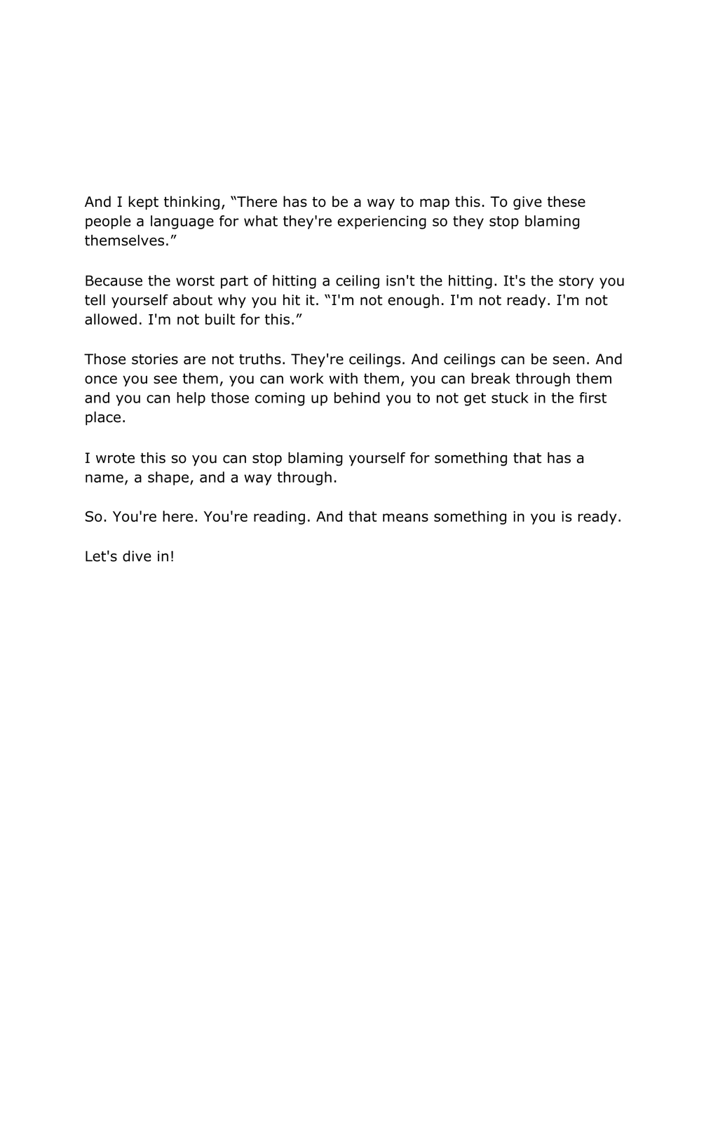 Beyond Your Ceiling — E-book + Workbook (Pre-order)